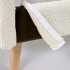 Кровать Lydia из ткани букле белого цвета на ножках из массива бука 160 х 200 см