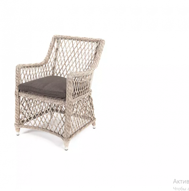 "Латте" плетеное кресло из искусственного ротанга, цвет бежевый