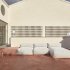 Пуф-шезлонг Square со спинкой 165 x 101 см, светло-серый, для садового модульного дивана
