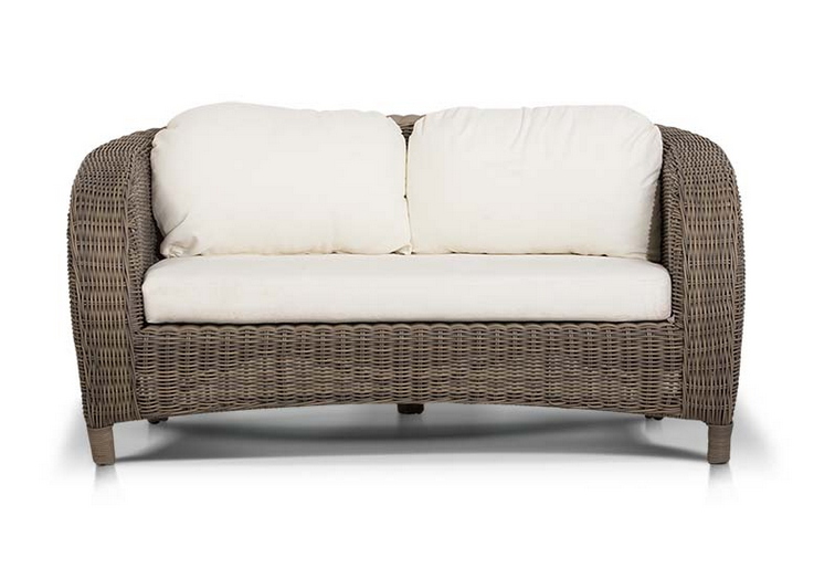 Римини диван 2х-местный серо - коричневый