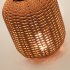 Портативная настольная лампа Saranella из коричневого искусственного ротанга