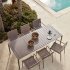 Раздвижной алюминиевый садовый стол Zaltana с коричневой матовой отделкой 140 (200) х 90 см