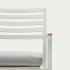Уличный стул Bona из алюминия в белой отделке из массива тикового дерева