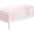 Кровать одноярусная "Basic" M бело-розовая