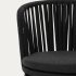 Садовый стул Saconca из шнура и стали с черной окраской