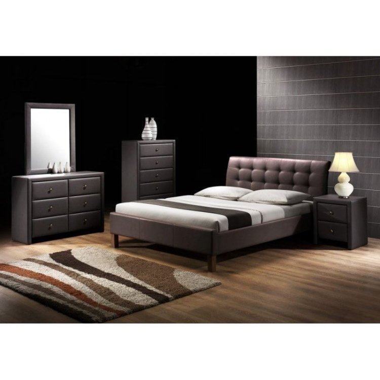 Кровать Halmar SAMARA (темно-коричневый) 160/200