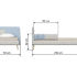 Кровать подростковая Soft (бежевый/голубой) 90*200 см