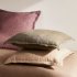 Чехол на подушку Rut из темно-бордового льна и хлопка 45 х 45 см