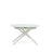 Раздвижной стол Vashti из стекла МДФ со стальными ножками белого цвета 130(190) х 100 см