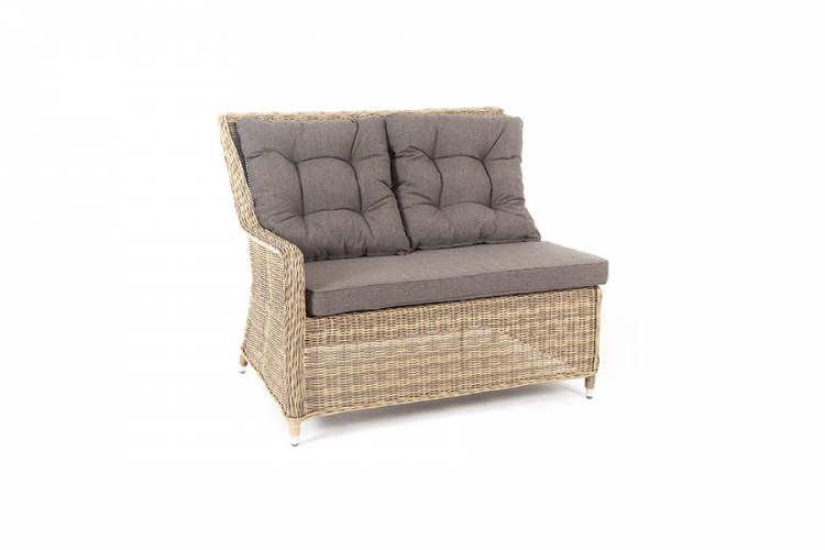 "Бергамо" плетеный правый модуль дивана, цвет соломенный
