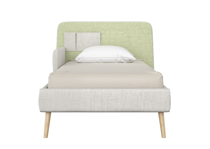 Кровать подростковая Soft (бежевый/зеленый) 90*200 см