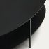 Кофейный столик Fideia из закаленного стекла и металла с матовой черной отделкой 110 х 65 см