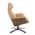 Поворотное кресло 5087/A928-M5668 с обивкой из песочной кожи