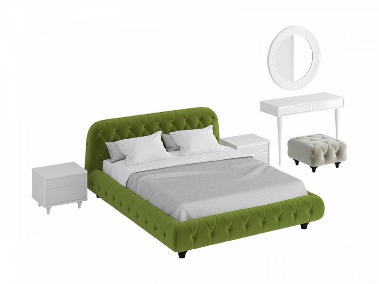Спальный гарнитур с зеленой кроватью 95-248  Cloud 3 339349