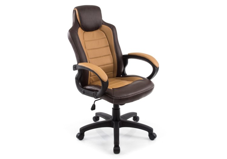 Кресло компьютерное Kadis коричневое / бежевое