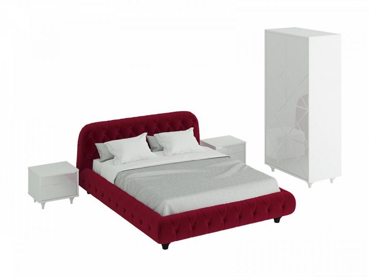 Спальный гарнитур с красной кроватью 207-248 Cloud 4 339354