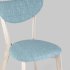 Комплект из двух стульев | SVEN голубой обеденный деревянный массив гевеи цвет беленый дуб