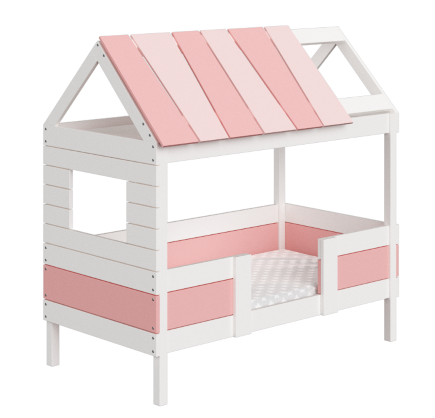 Кровать одноярусная Nord размер M (белый/розовый)