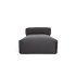 Пуф-шезлонг со спинкой  Square темно-серого цвета для садового модульного дивана 101x101см