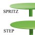 Стол пластиковый круглый обеденный Spritz + Spritz Mini белый 003/4005800000