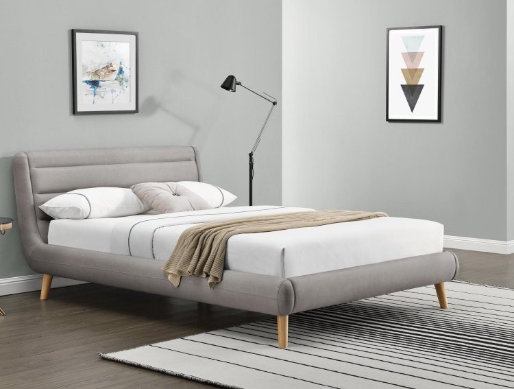 Кровать Halmar ELANDA (светло-серый) 160/200