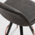 Барный стул Stag темно-серого цвета с черными ножками