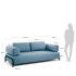 Синий диван Compo 3х-местный