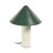 Настольная лампа Valentine белый мрамор и металл с зеленой окраской