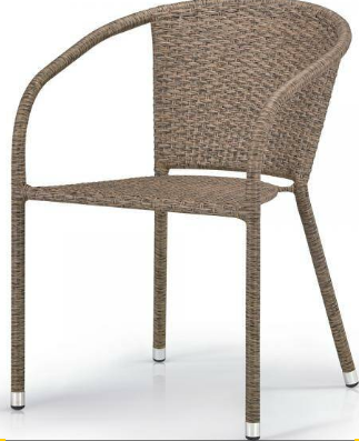 Плетеное кресло из искусственного ротанга Y137C-W56 Light brown