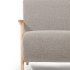 Кресло Meghan из серой ткани букле с ножками из массива ясеня и натуральной отделкой