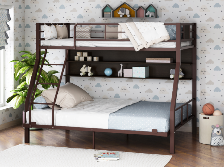 Двухъярусная кровать Гранада - 1 П коричневая/венге 140