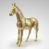Фигурка лошади большая Pegaso золотая
