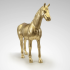 Фигурка лошади большая Pegaso золотая