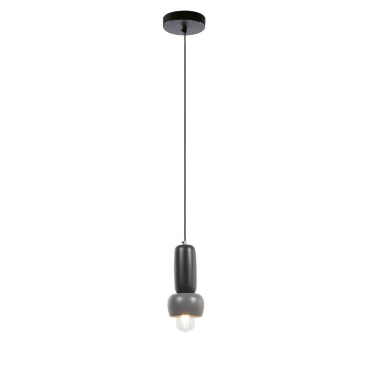 Потолочный светильник из металла Cathaysa окрашенный в  серый и черный цвета