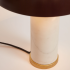 Настольная лампа Zorione из белого мрамора и металла с коричневой отделкой
