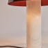 Настольная лампа Zorione из белого мрамора и металла с коричневой отделкой