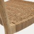 Садовый стул Pola из массива эвкалипта и искусственного ротанга с натуральной отделкой