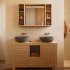 Мебель Kenta для ванной комнаты из массива тика с натуральной отделкой 120 х 45 см