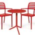 Стол круглый пластиковый обеденный Step + Step Mini красный 003/4005607000