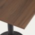 Меламиновый стол Tiaret с ореховой отделкой черной и металлической ножкой 69,5 x 69,5 см