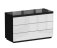 Черный комод с белыми фасадами Kristal 3 ящика 330983