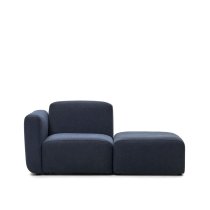 Одноместный диван Neom с задним модулем синего цвета 169 см