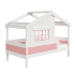 Кровать одноярусная "Шале" размер M (белый/розовый)