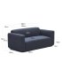 Модульный диван Neom 2х-местный синего цвета 188 см