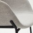 Барный стул Yvette светло-серый с ножками в черной отделке 74 см
