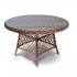 "Эспрессо" плетеный круглый стол из искусственного ротанга, цвет коричневый
