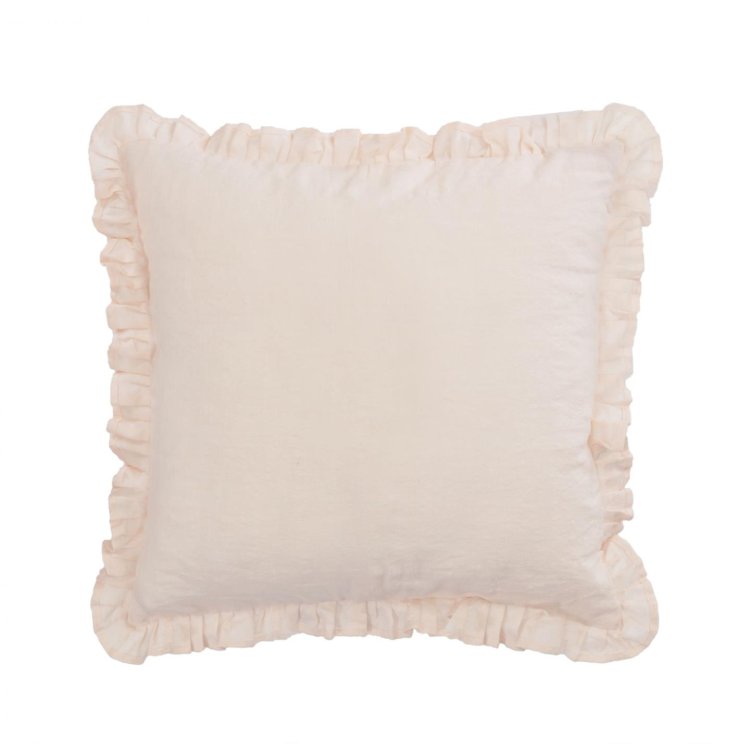 Чехол для подушки Nacha из хлопка льна розового цвета 45 х 45 см