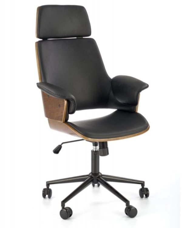 Кресло компьютерное Halmar WEBER (ореховый/черный)