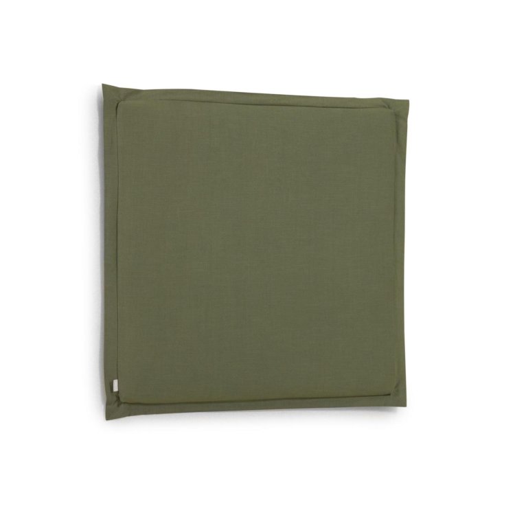 Изголовье из льняной ткани зеленого цвета Tanit со съемным чехлом 106 х 106 см
