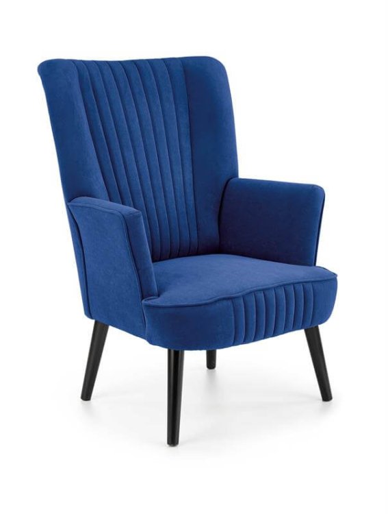 Кресло Halmar DELGADO (темно-синий/черный)